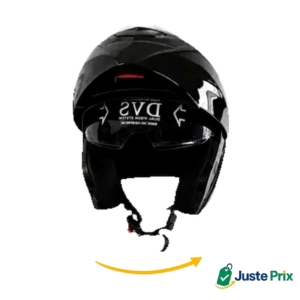 Casque moto DVS dual vision system noir brillant