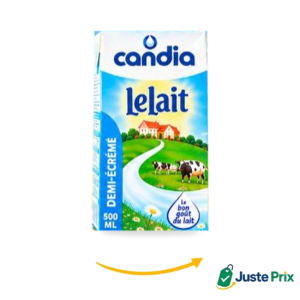 Lait Candia demi-écrémé 500 ml (carton de 24)